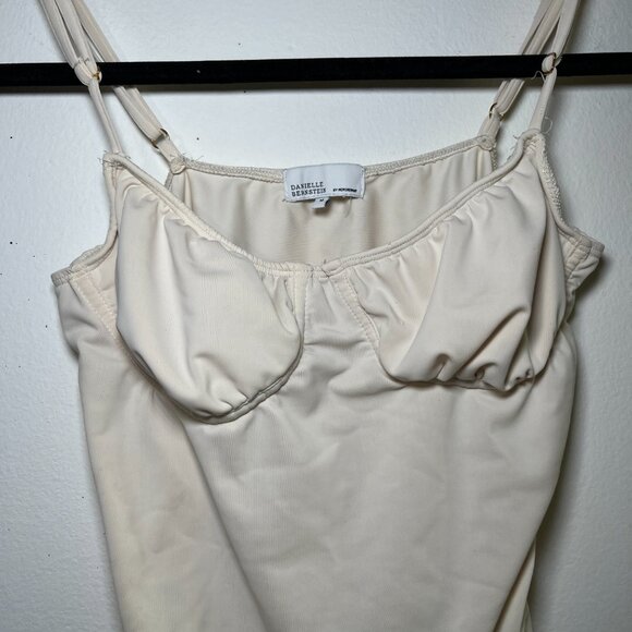 Danielle Berstein by WeWoreWhat cream bodysuit - Size Medium - Picture 8 of 10